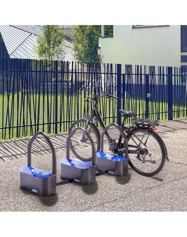 Elektrinių dviračių stotelė su įkrovimo sistema