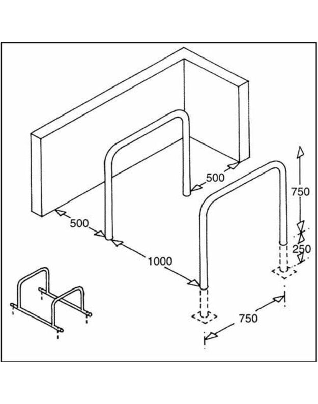 Dviračių montavimo schema STR