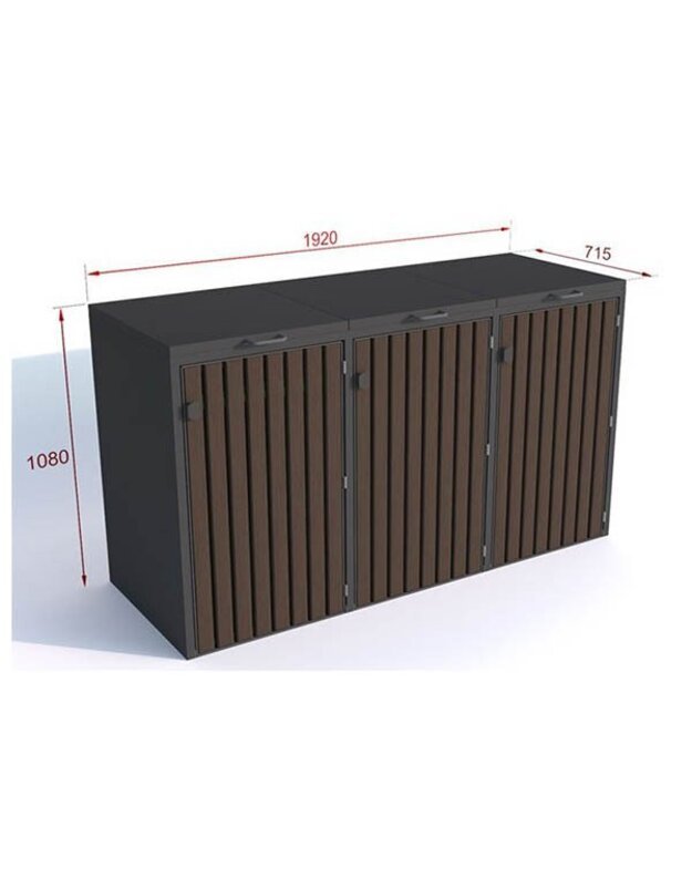 Atliekų konteinerių saugykla I 3 x 120L